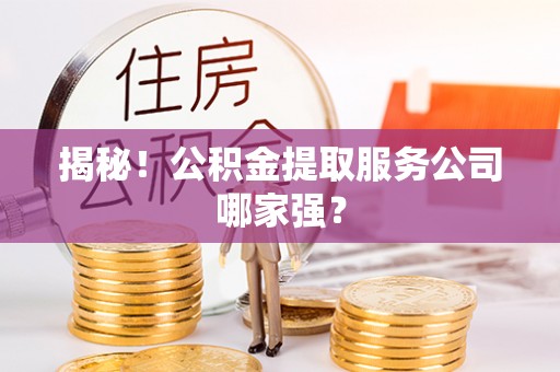 峨边揭秘！公积金提取服务公司哪家强？