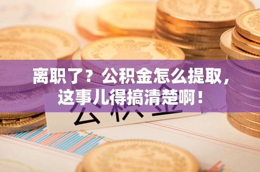 峨边离职了？公积金怎么提取，这事儿得搞清楚啊！